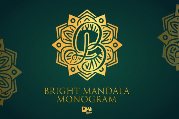 Bright Mandala Monogram Font for Web Design
