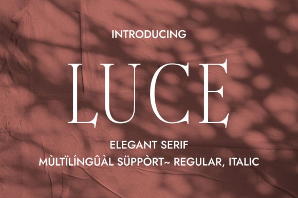 Luce Serif Font for Elegant Craft Designs