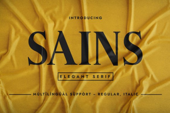 Sains: A Refined Serif Typeface for Editorial Design